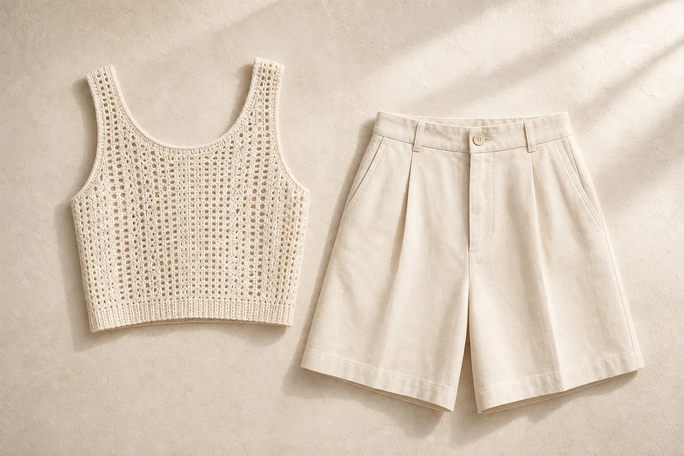 Ensemble Crochet Top et Bermuda N°08