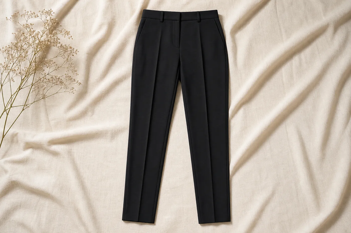 Édition Pantalon Cigarette en Crêpe